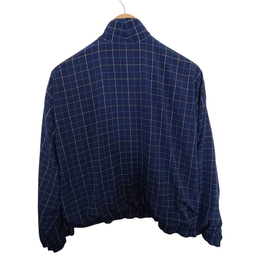 Tail Women's SZ M‎ Long Sleeve Full Zip Golf Jacket Blue Check Light Weight - Picture 4 of 8